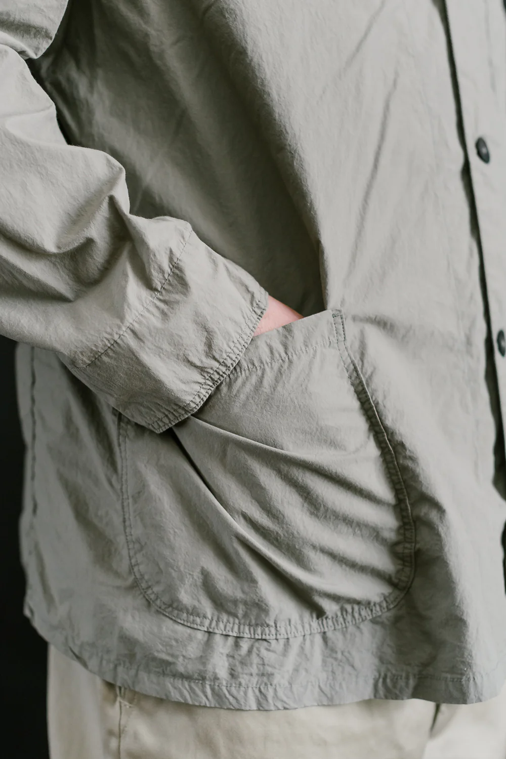 01-6153-55 - Light Simple Work Jacket - Greige - Image 18