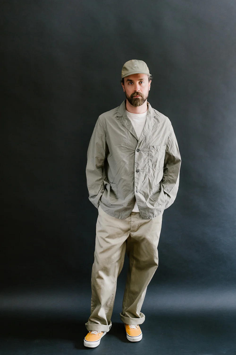 01-6153-55 - Light Simple Work Jacket - Greige - Image 5