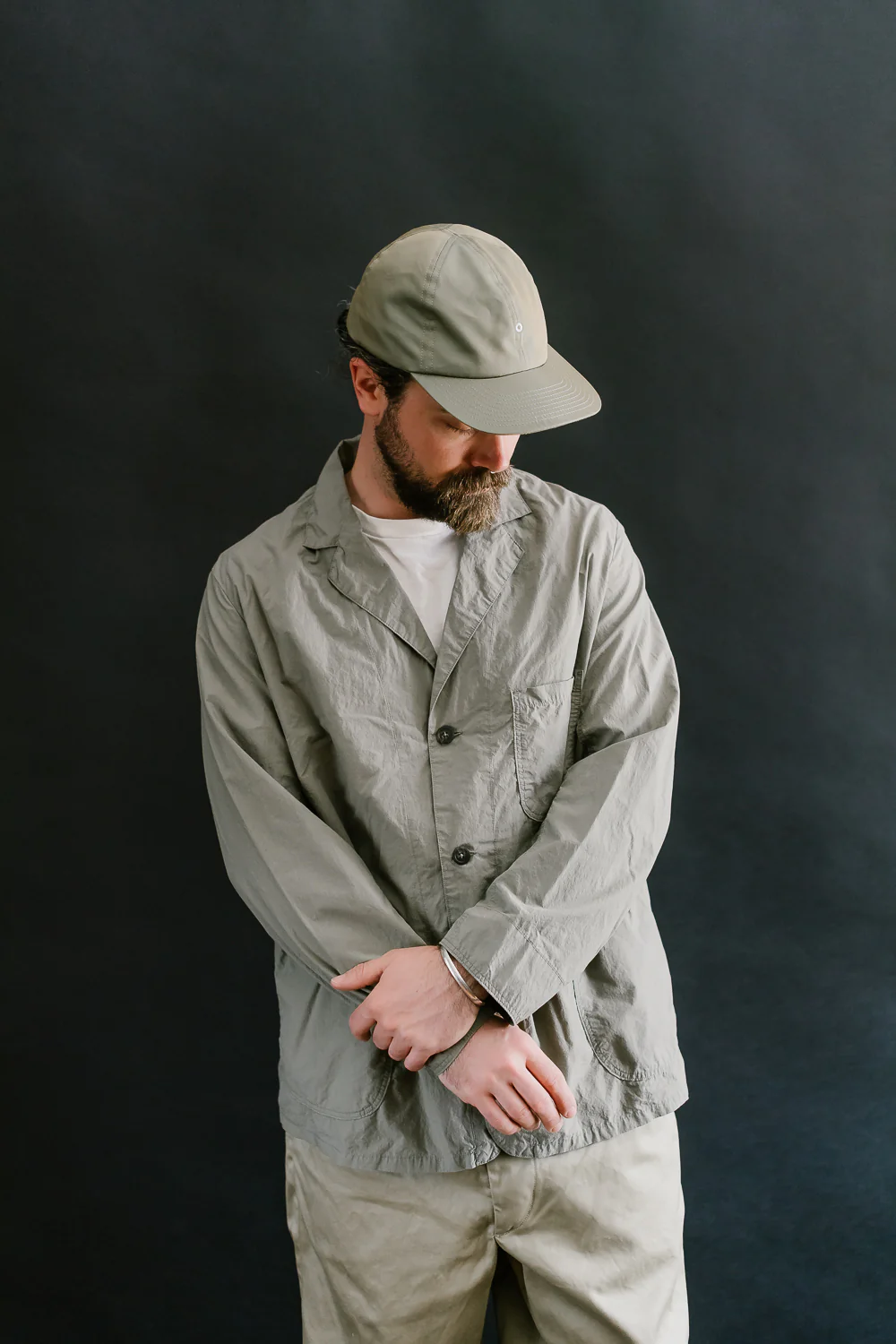 01-6153-55 - Light Simple Work Jacket - Greige - Image 8
