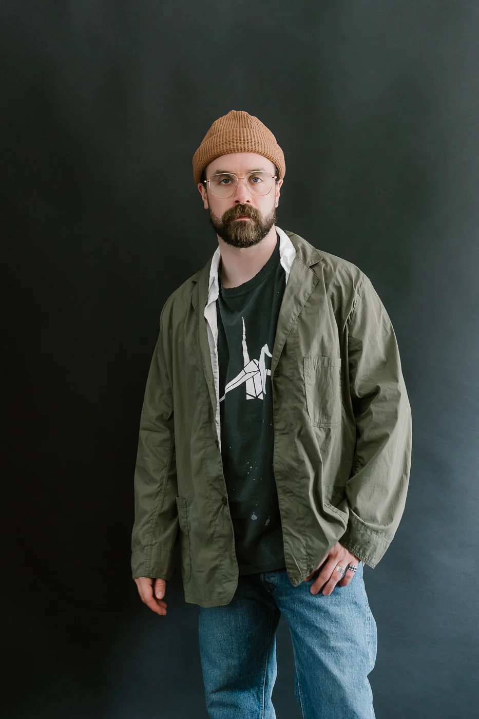 01-6153-76 - Light Simple Work Jacket - Army Green - Image 13