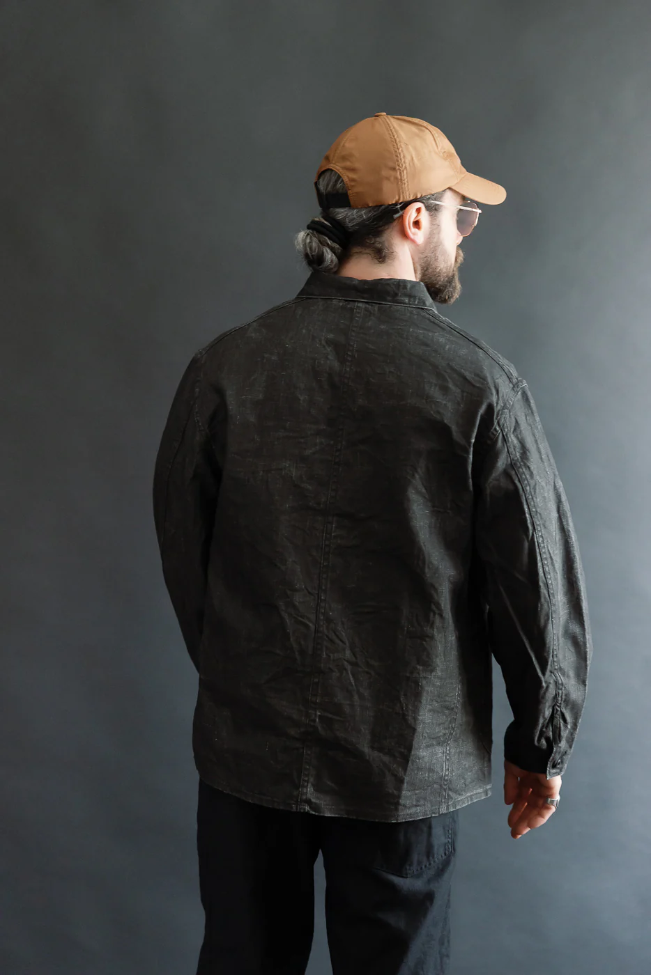 01-6250-61 - WWII 40's Sumi Coated Linen Coverall - Black - Image 11