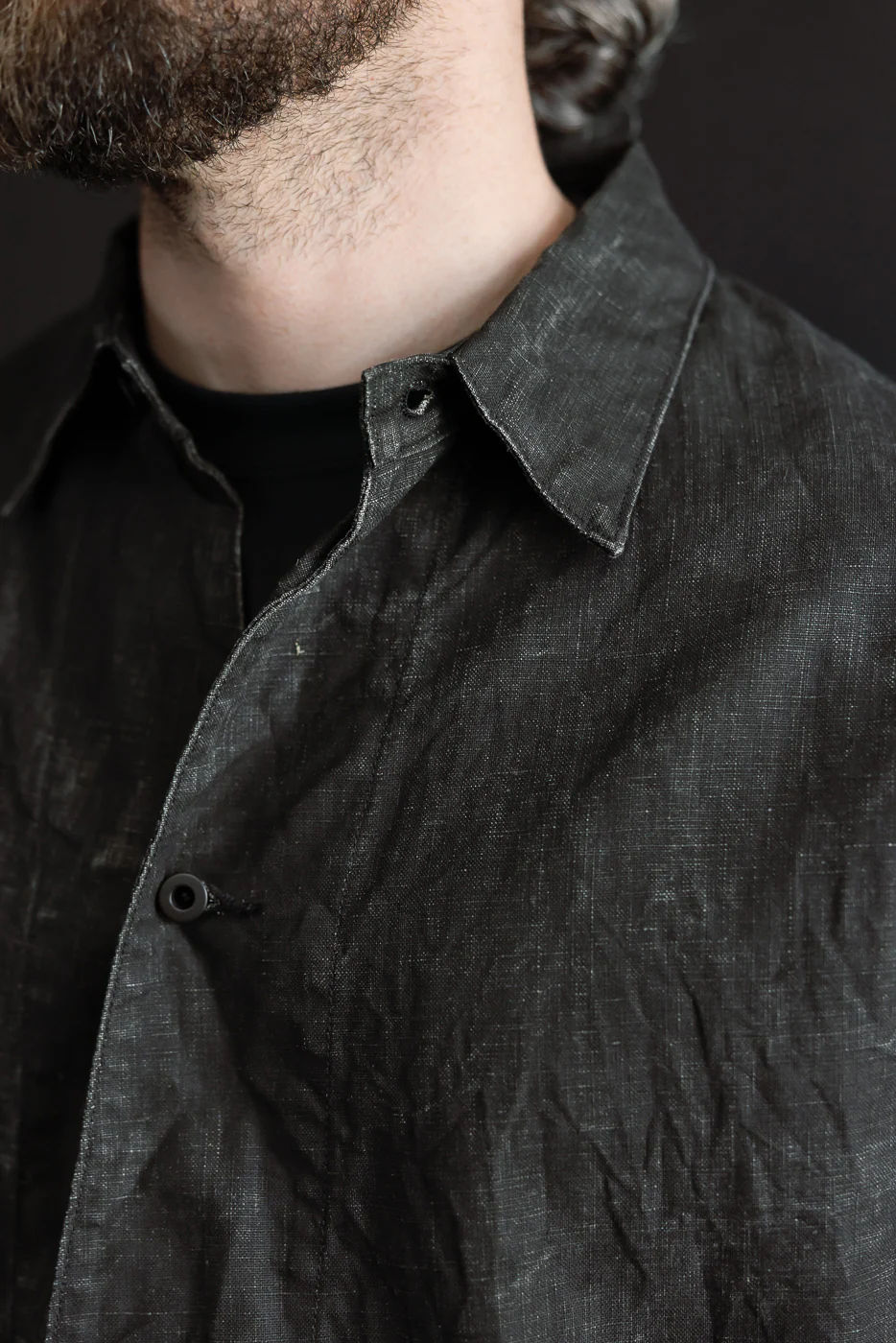 01-6250-61 - WWII 40's Sumi Coated Linen Coverall - Black - Image 19