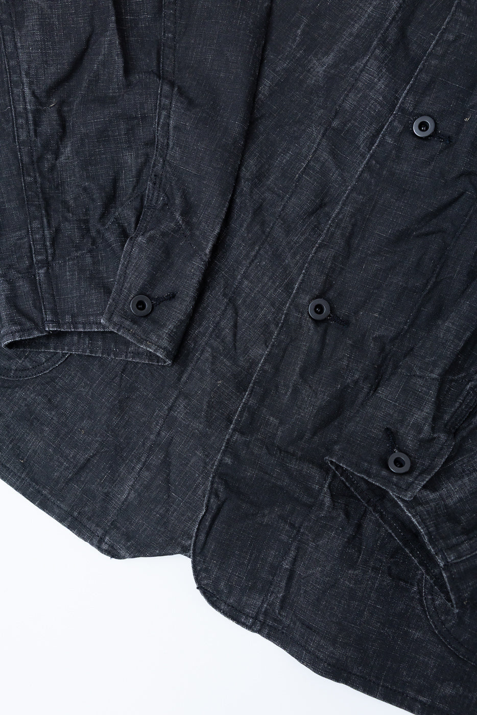 01-6250-61 - WWII 40's Sumi Coated Linen Coverall - Black - Image 3