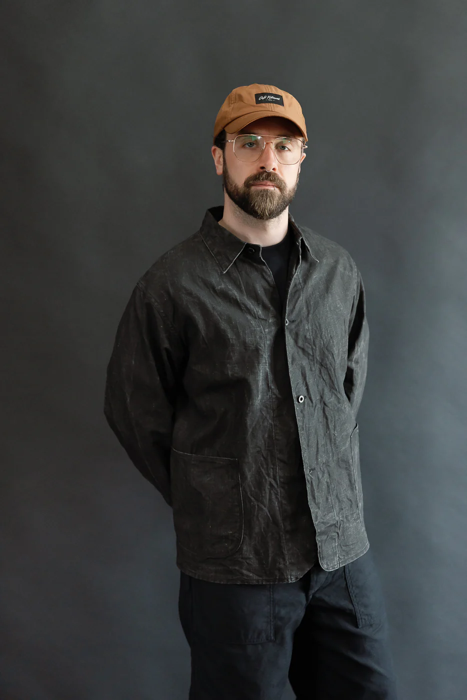 01-6250-61 - WWII 40's Sumi Coated Linen Coverall - Black - Image 9