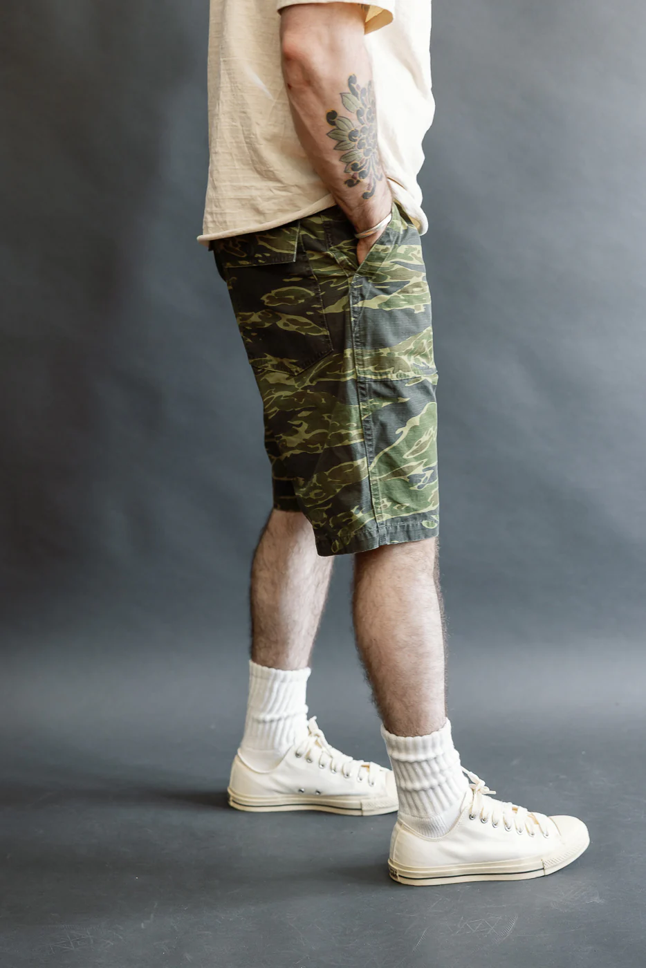 01-7002-TGC - Fatigue Ripstop Shorts - Tiger Camo - Image 14
