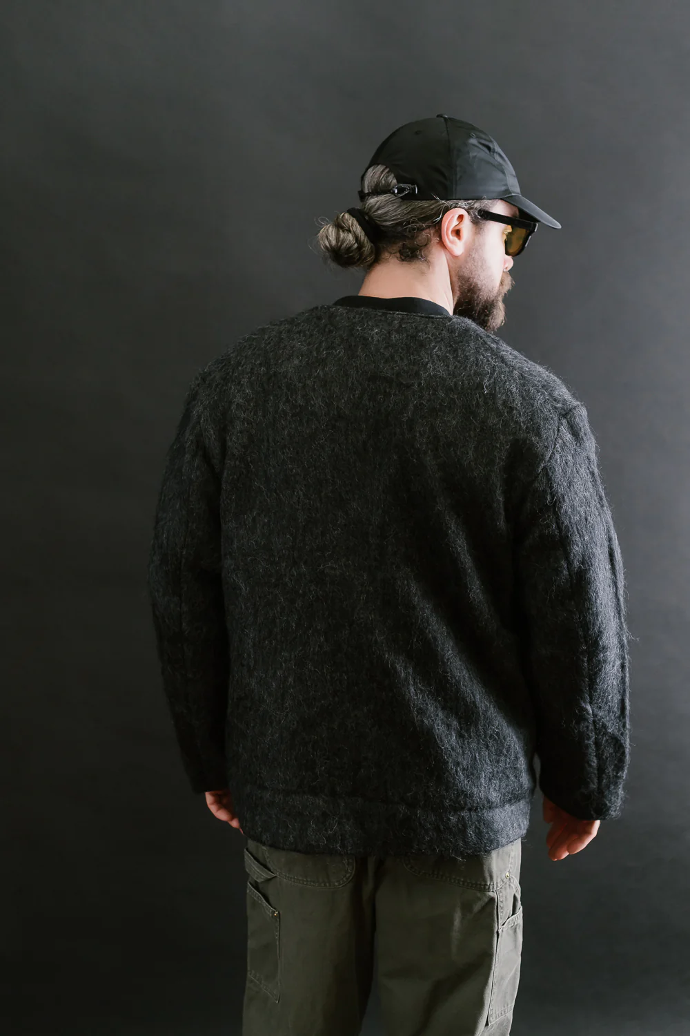 01-8037-50 - Mohair Cardigan - Charcoal Gray - Image 12