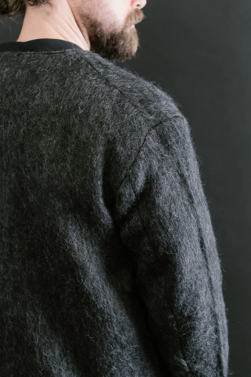01-8037-50 - Mohair Cardigan - Charcoal Gray - Image 20