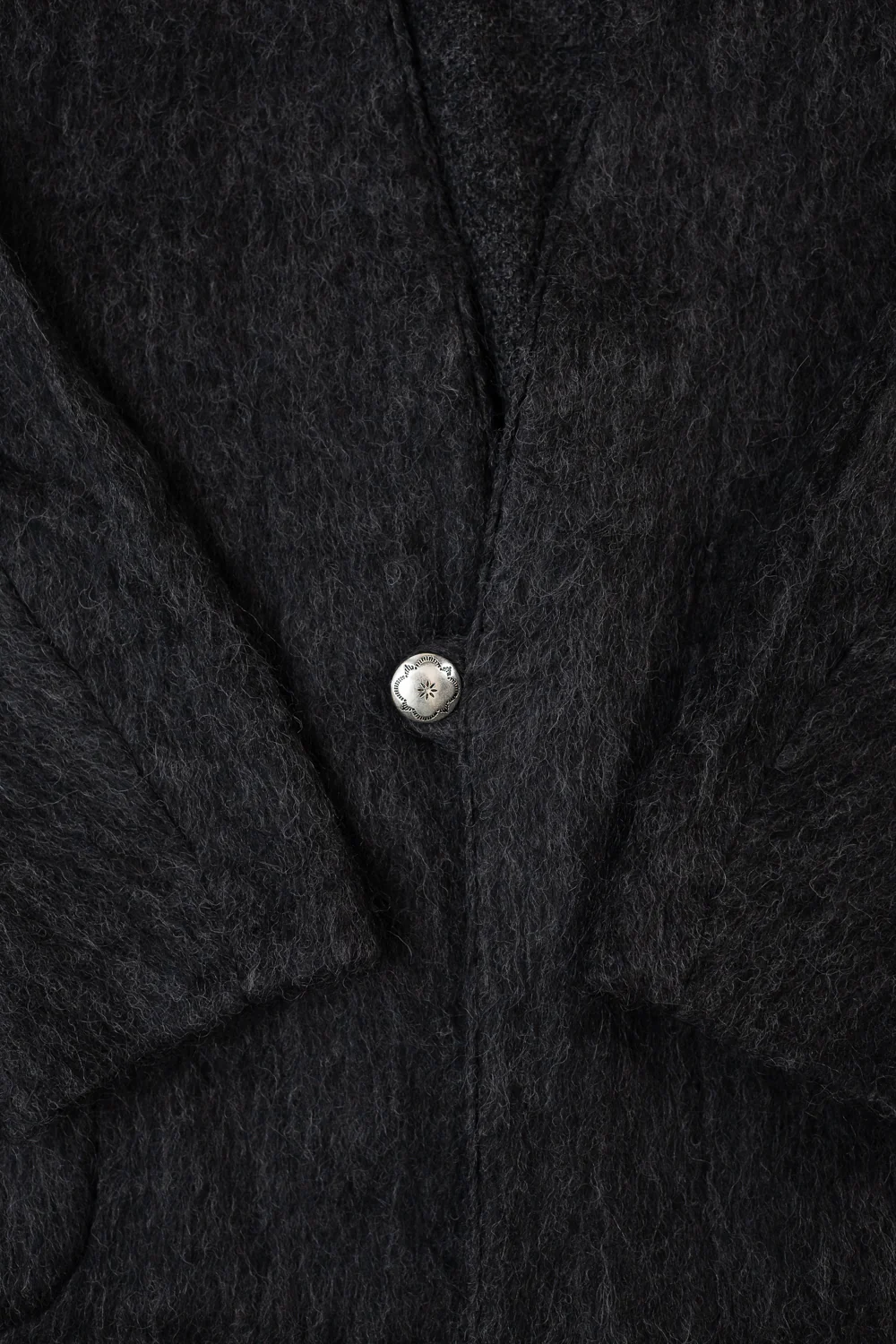 01-8037-50 - Mohair Cardigan - Charcoal Gray - Image 3