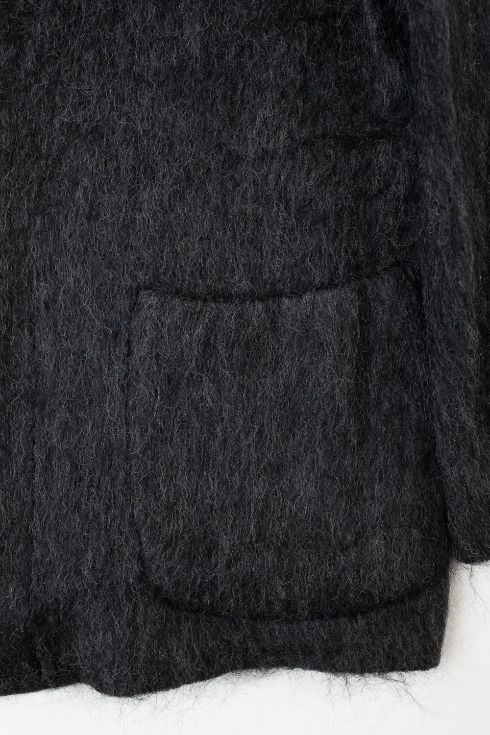 01-8037-50 - Mohair Cardigan - Charcoal Gray - Image 4