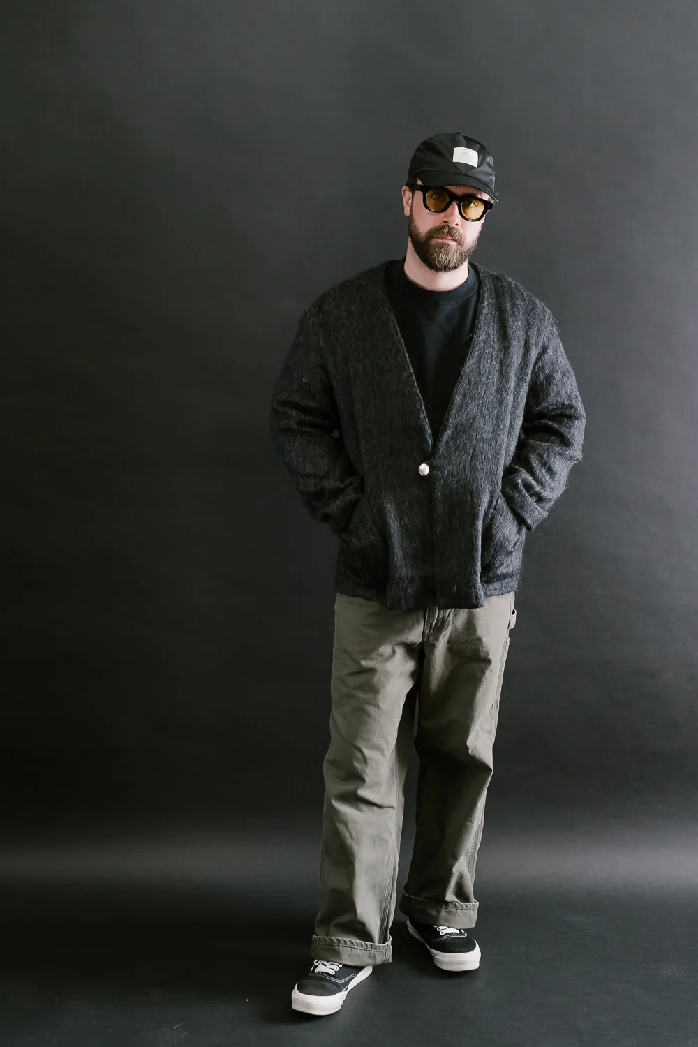 01-8037-50 - Mohair Cardigan - Charcoal Gray - Image 7