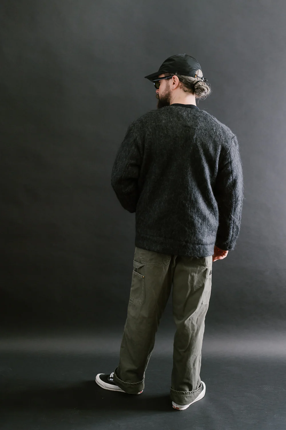 01-8037-50 - Mohair Cardigan - Charcoal Gray - Image 9