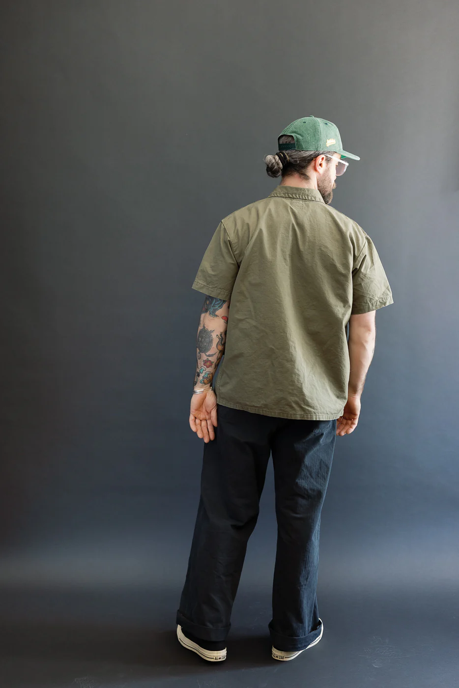 01-8046-76k - Utility Short Sleeve Work Shirt Jacket - Army Green - Image 11