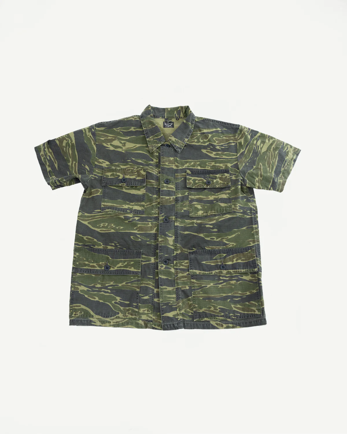 01-8046-TGC - Utility Short Sleeve Work Shirt Jacket - Tiger Camo