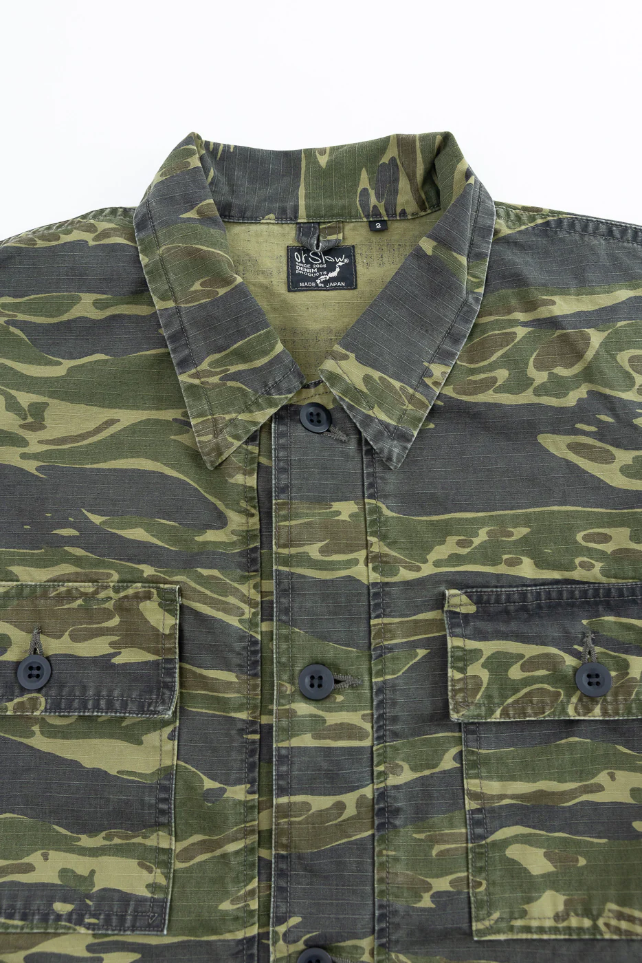 01-8046-TGC - Utility Short Sleeve Work Shirt Jacket - Tiger Camo - Image 2