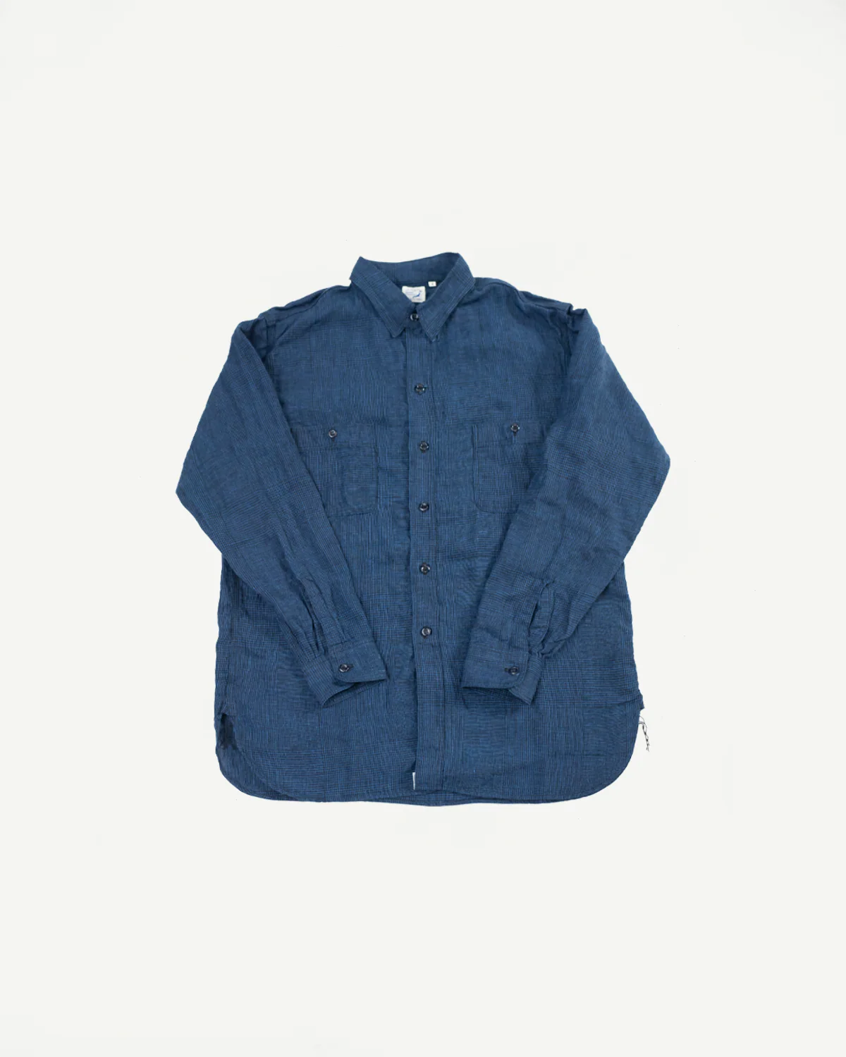 01-8068-101 - Lightweight Linen Work Shirt - Indigo Check