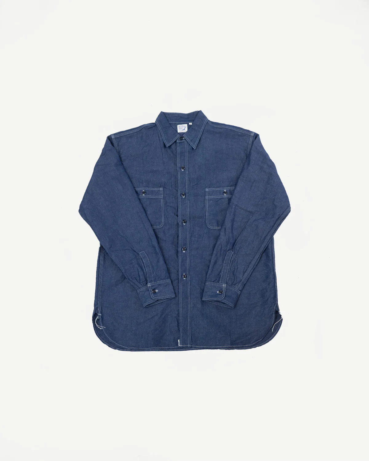 01-8068-81 - Supima 100/2 Linen Dungaree Work Shirt - Indigo
