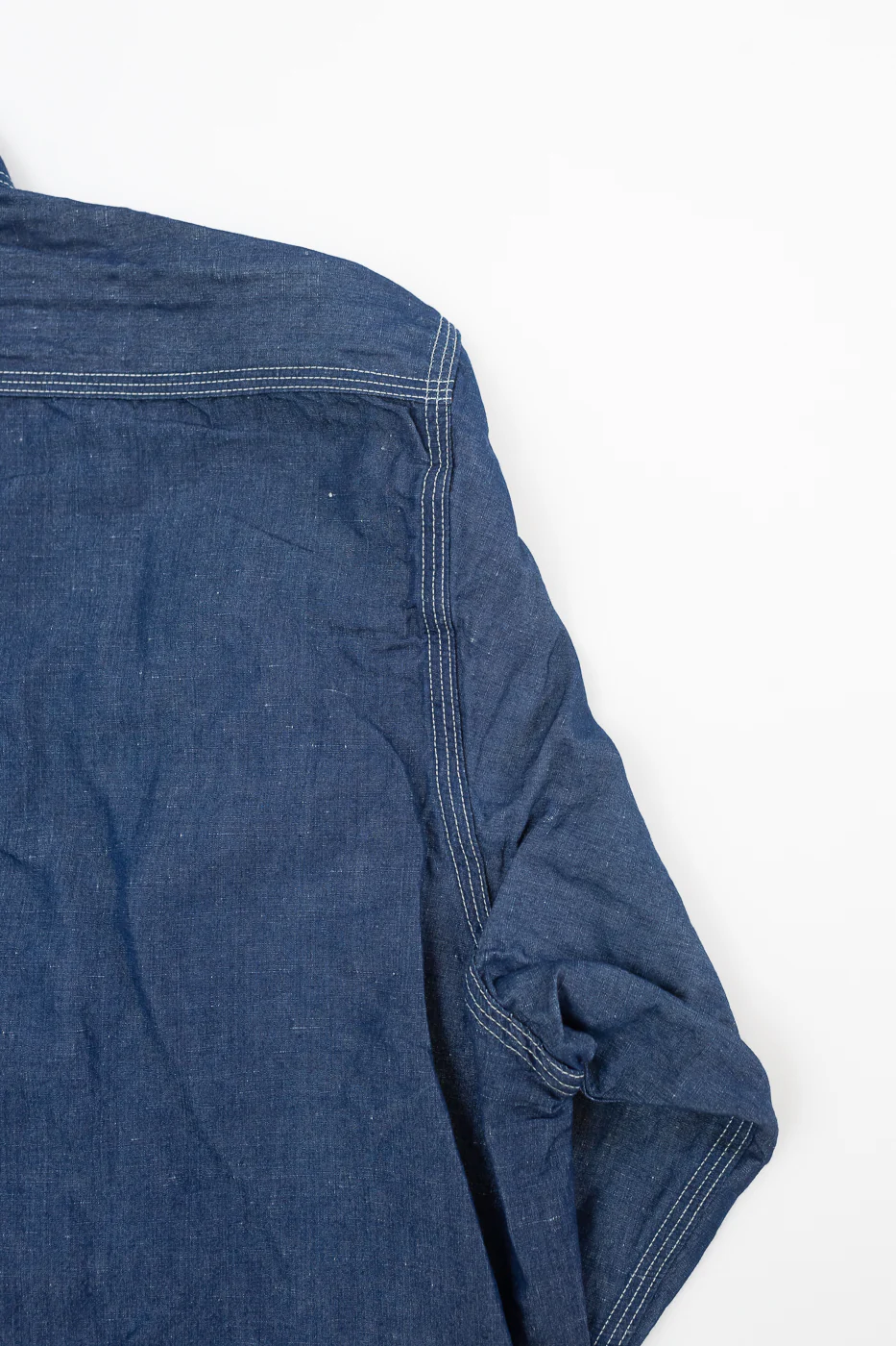 01-8068-81 - Supima 100/2 Linen Dungaree Work Shirt - Indigo - Image 3