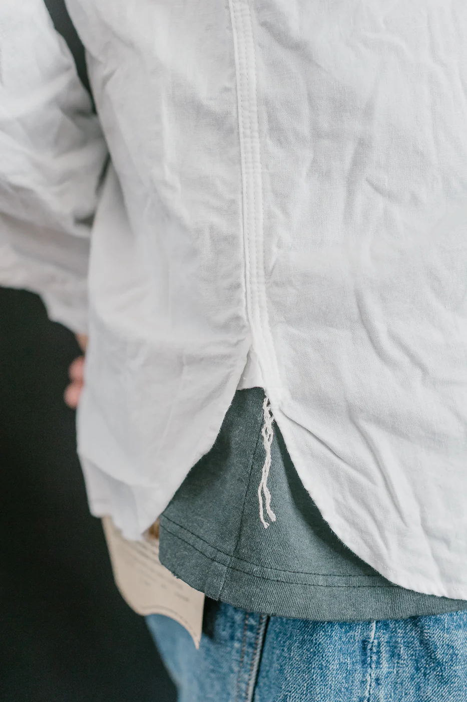 01-8070-69 - Lightweight Chambray Slim Fit Work Shirt - White - Image 18