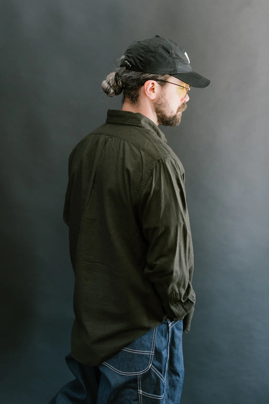 01-8112-52 - Standard Button Down Brushed Mini-Check Flannel - Coffee Brown - Image 14