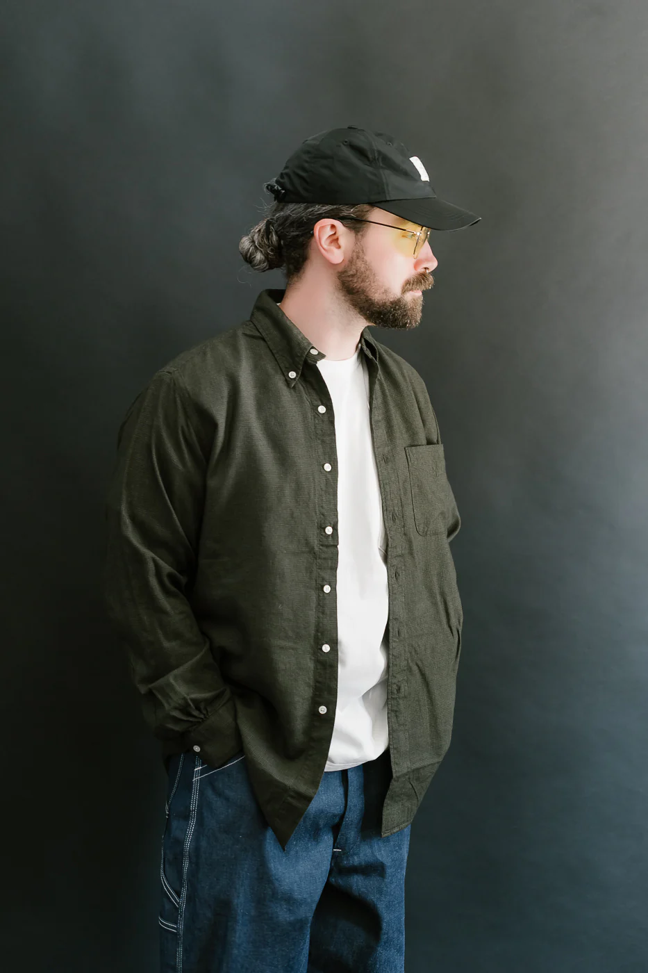 01-8112-52 - Standard Button Down Brushed Mini-Check Flannel - Coffee Brown - Image 15