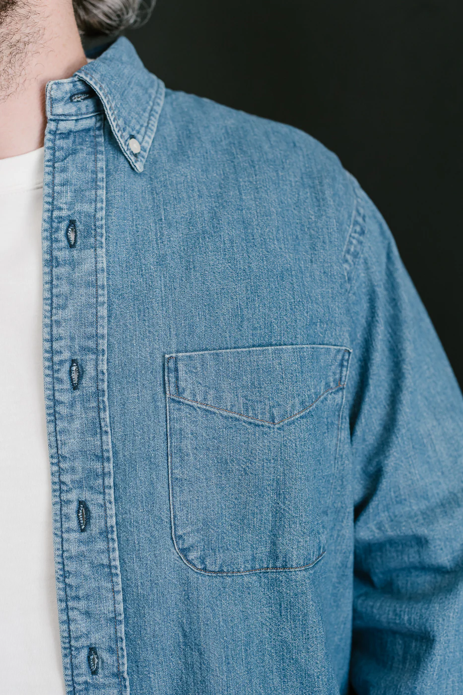 01-8112-95 - Button Down Denim Shirt - Used Wash - Image 21
