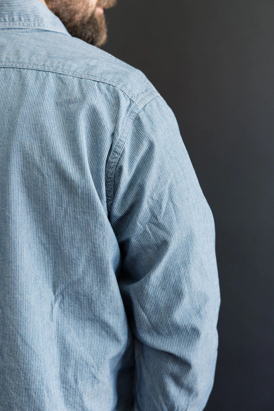 01-8270-181k - Relaxed Fit Chambray Work Shirt - Hickory - Image 20