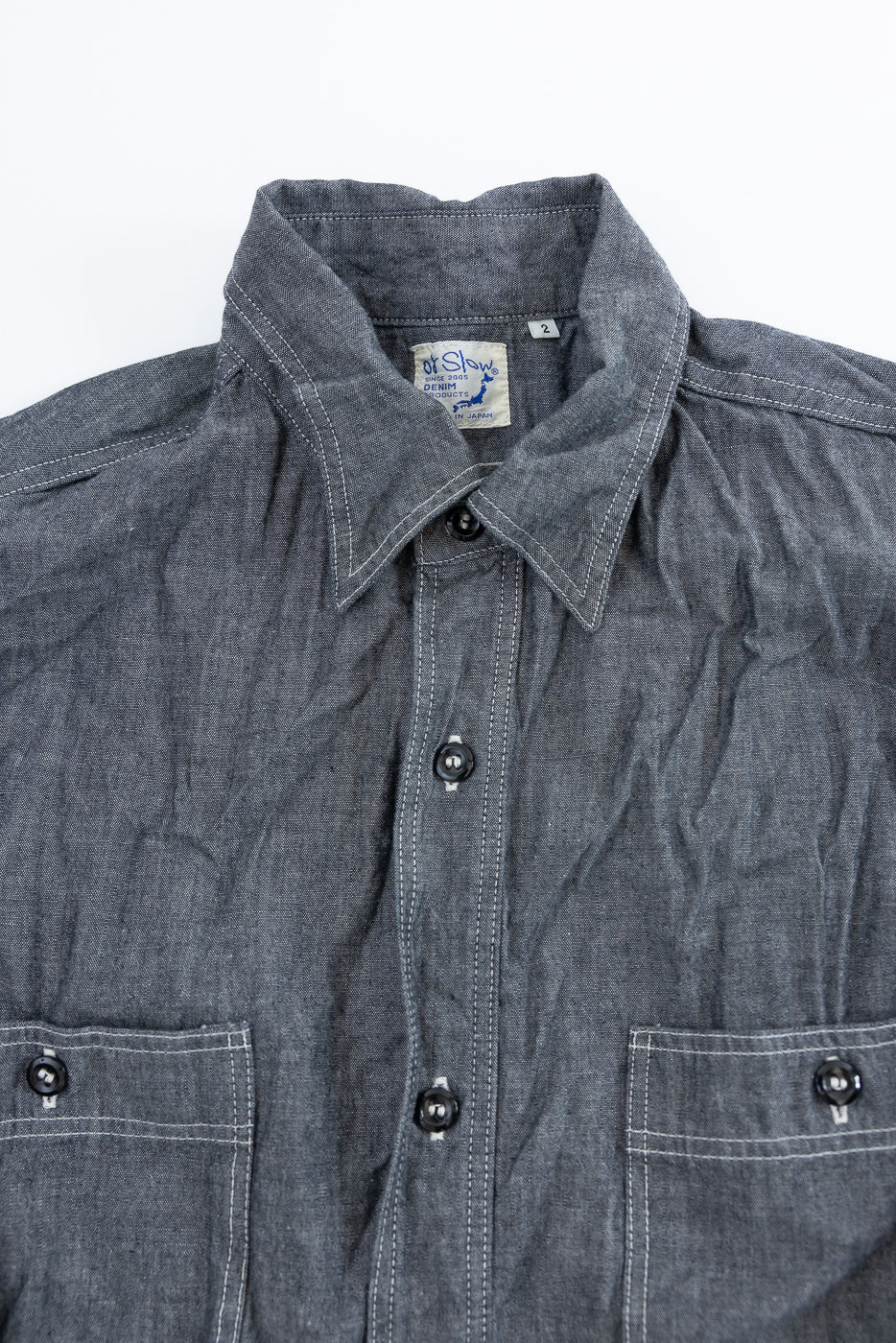 01-8270-61 - Relaxed Fit Chambray Work Shirt - Black - Image 2