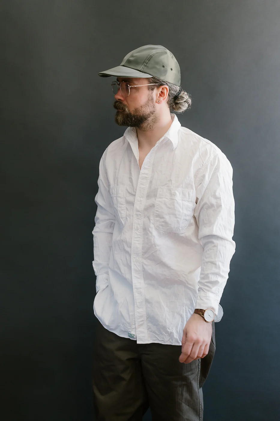 01-8270-69 - Lightweight Chambray Relax Fit Work Shirt - White - Image 15