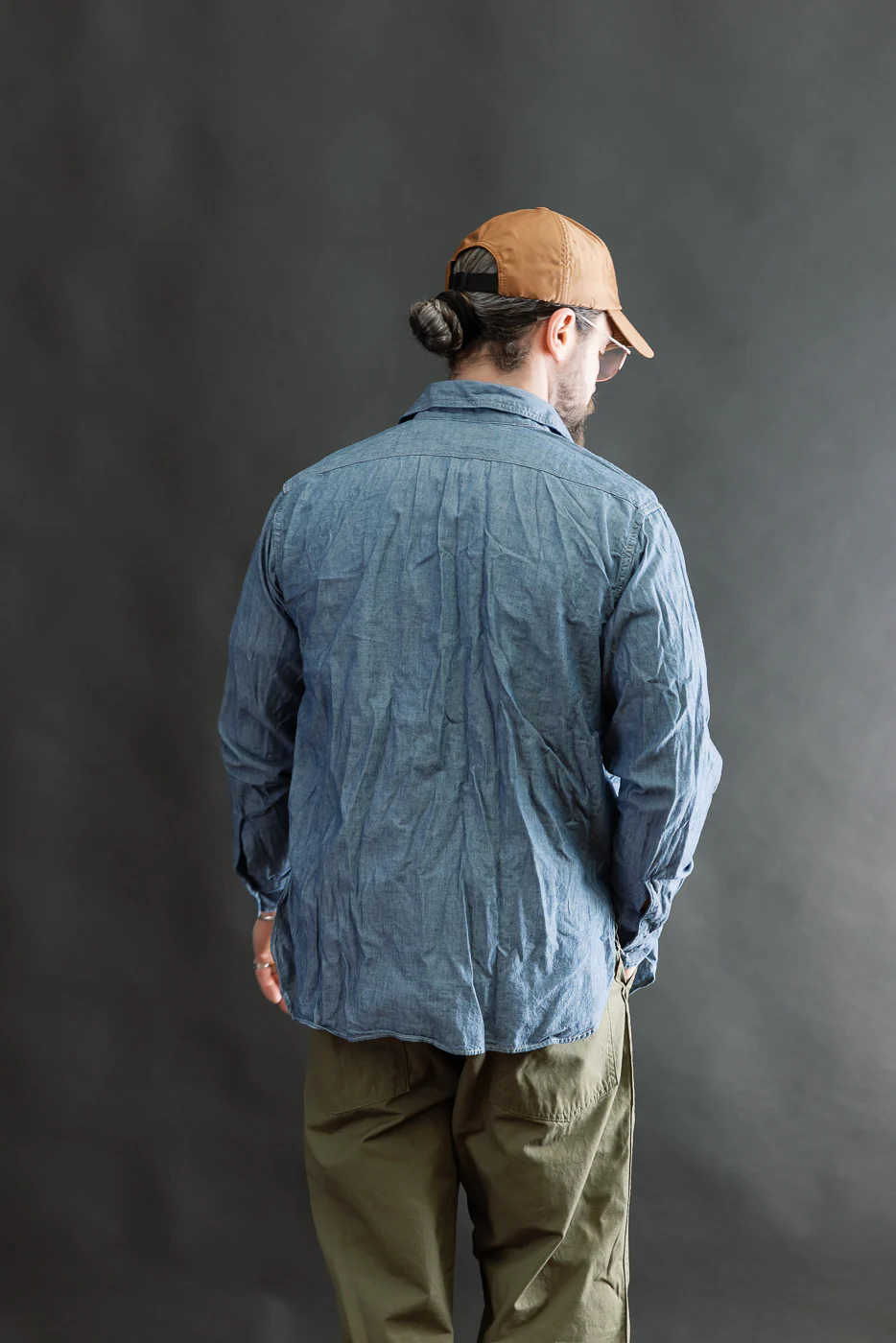 01-8270-84 - Relaxed Fit Chambray Work Shirt - Indigo - Image 12
