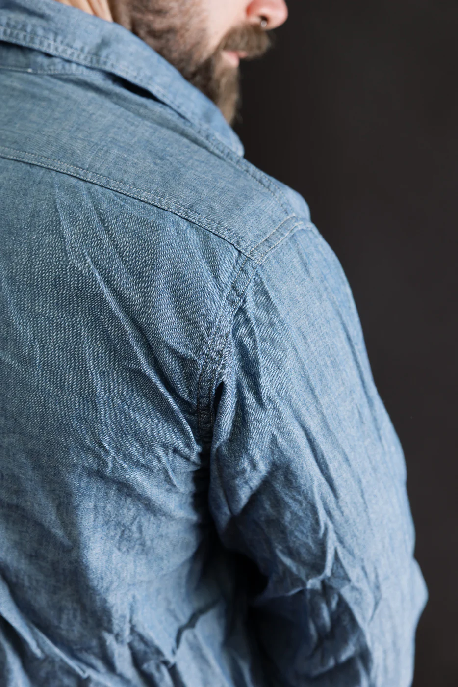 01-8270-84 - Relaxed Fit Chambray Work Shirt - Indigo - Image 17
