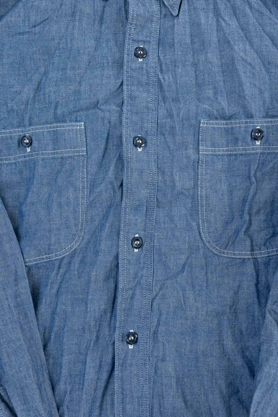 01-8270-84 - Relaxed Fit Chambray Work Shirt - Indigo - Image 3