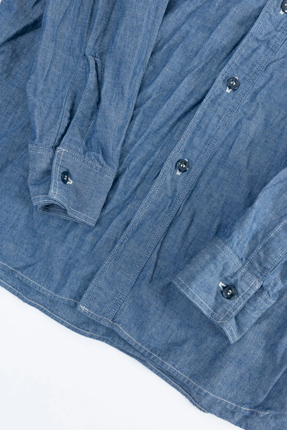01-8270-84 - Relaxed Fit Chambray Work Shirt - Indigo - Image 4
