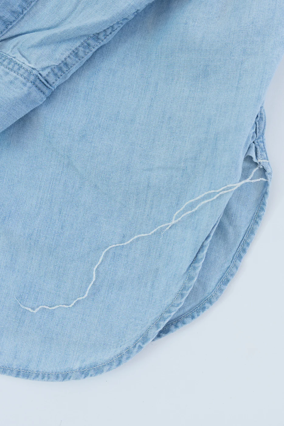01-8270-99k - Relaxed Fit Chambray Work Shirt - Sky Blue - Image 5