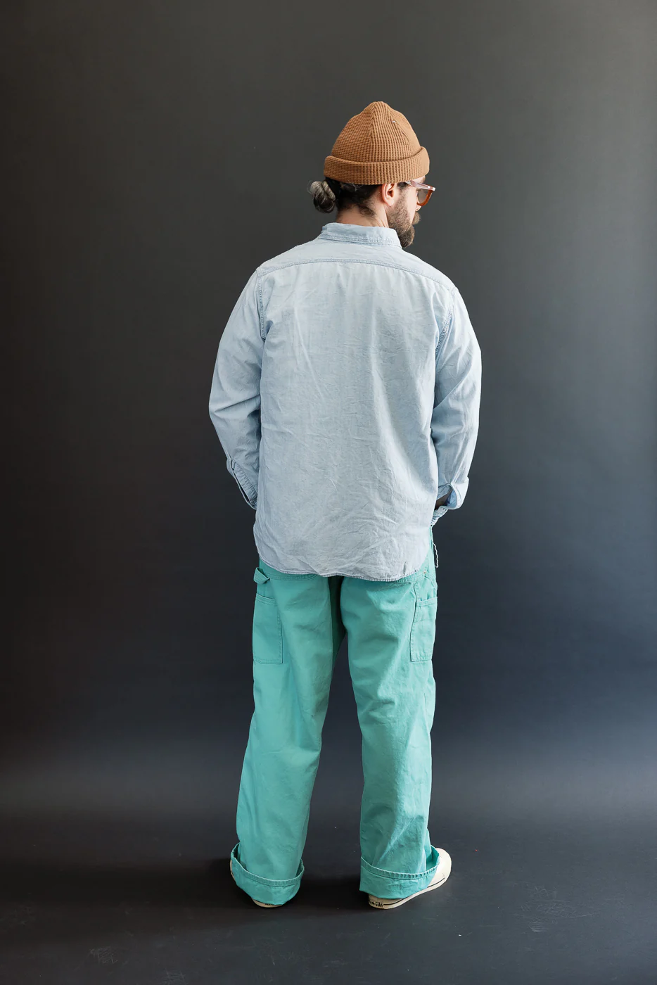 01-8270-99k - Relaxed Fit Chambray Work Shirt - Sky Blue - Image 9