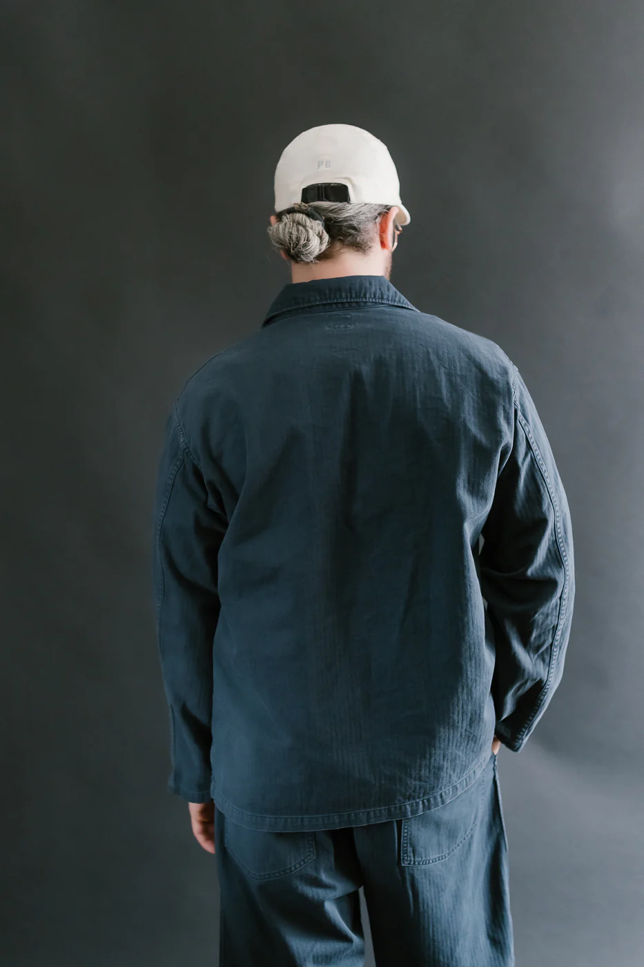 01-8346-02 - 4-Pocket Fatigue Shirt Herringbone Twill - Navy - Image 12