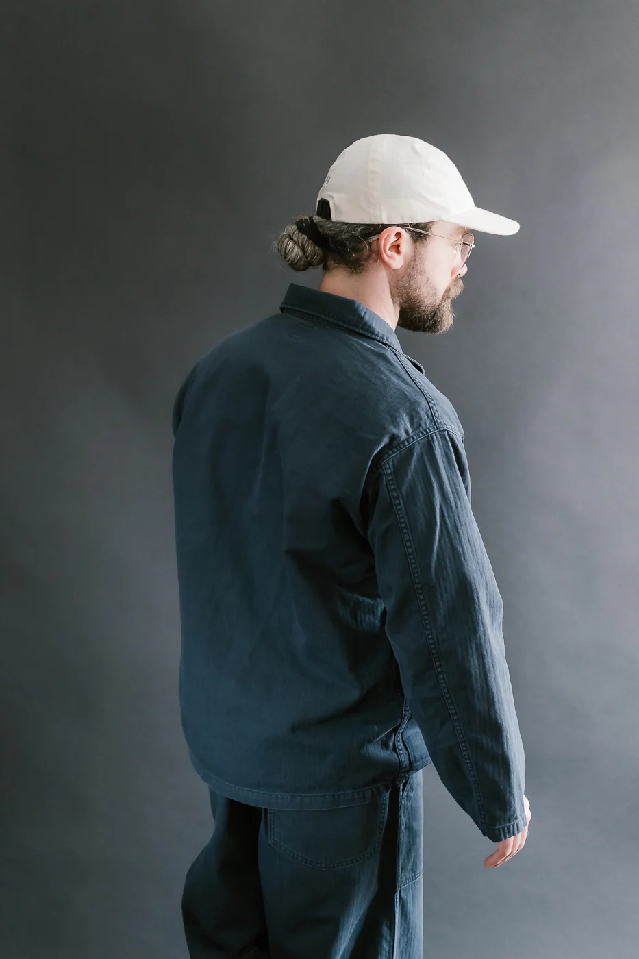 01-8346-02 - 4-Pocket Fatigue Shirt Herringbone Twill - Navy - Image 13