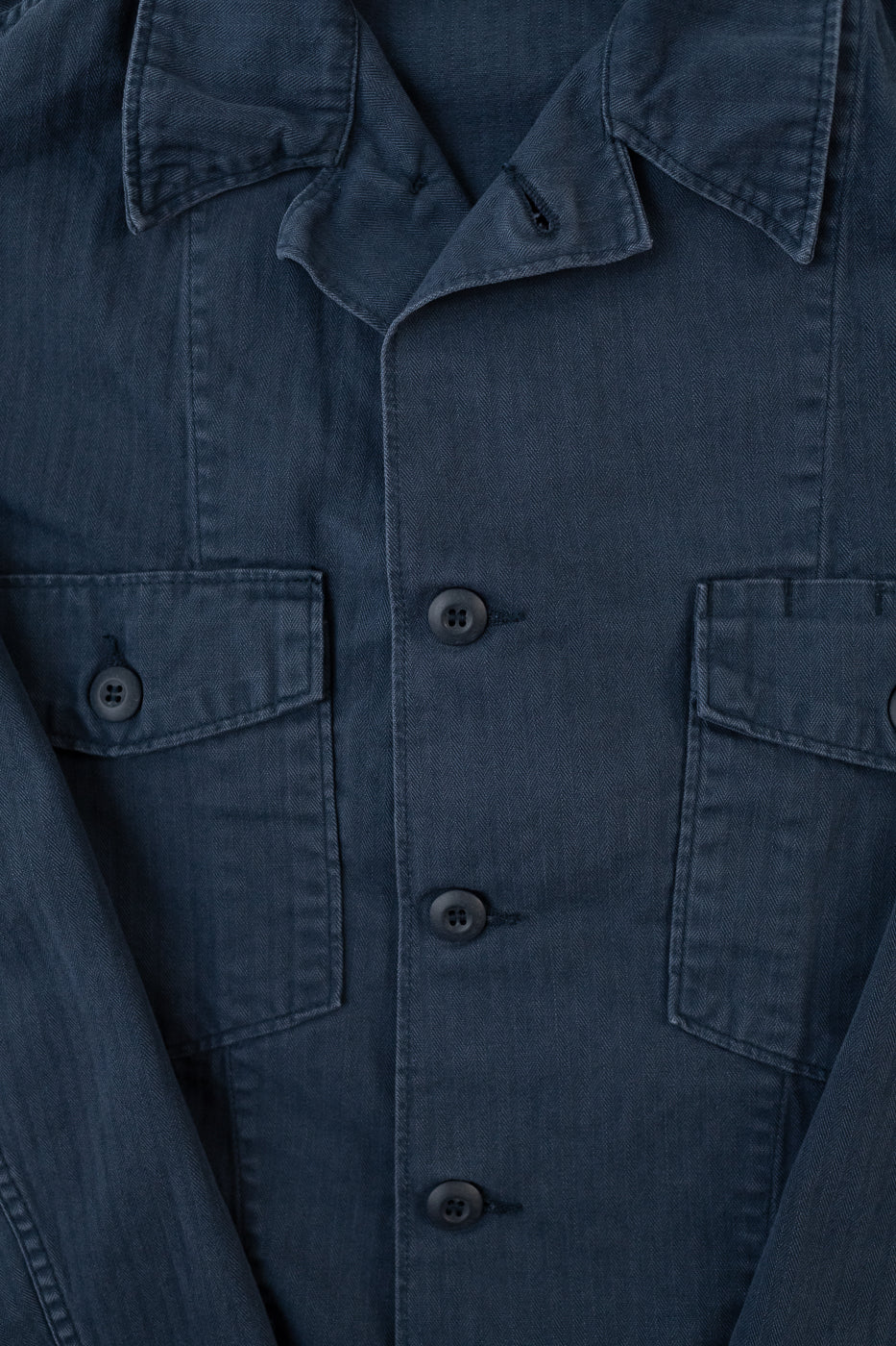 01-8346-02 - 4-Pocket Fatigue Shirt Herringbone Twill - Navy - Image 3