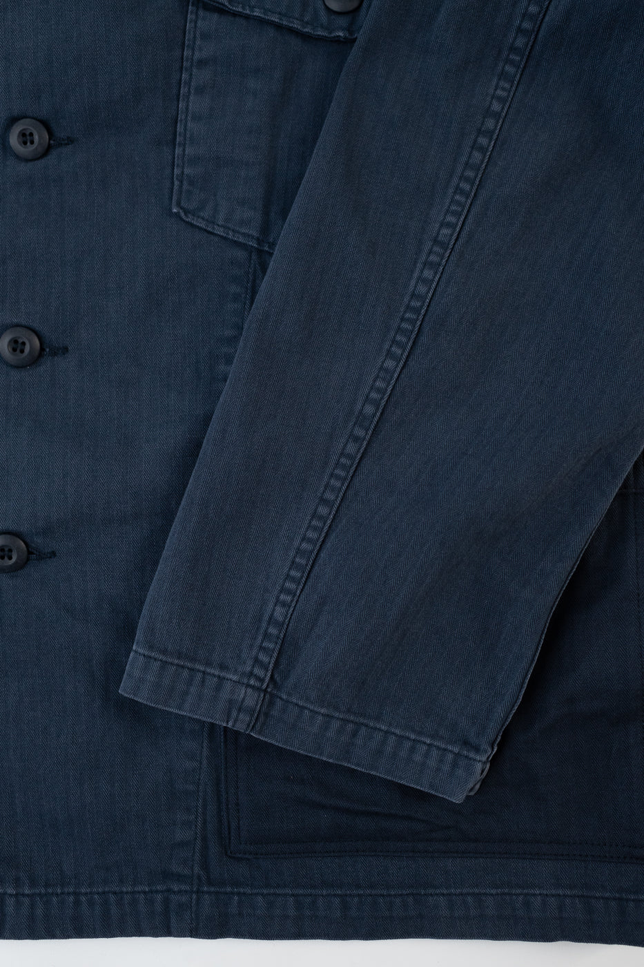 01-8346-02 - 4-Pocket Fatigue Shirt Herringbone Twill - Navy - Image 5