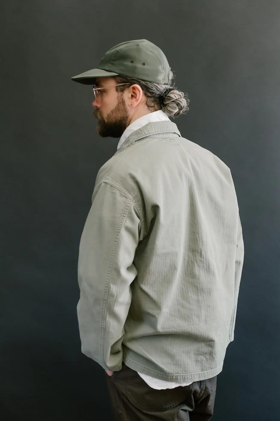 01-8346-16 - 4-Pocket Fatigue Shirt Herringbone Twill - Green - Image 12