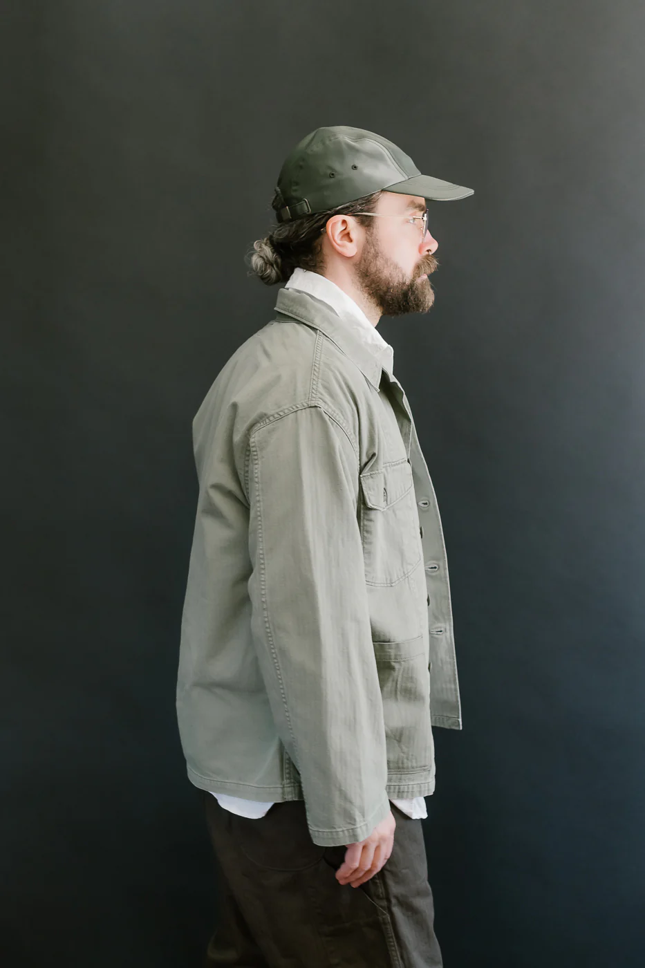 01-8346-16 - 4-Pocket Fatigue Shirt Herringbone Twill - Green - Image 14