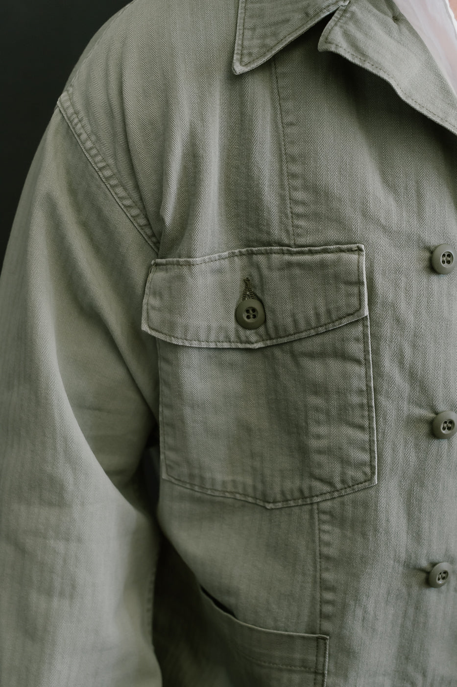 01-8346-16 - 4-Pocket Fatigue Shirt Herringbone Twill - Green - Image 18