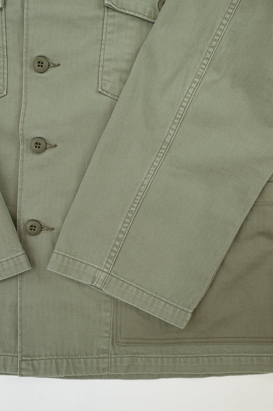 01-8346-16 - 4-Pocket Fatigue Shirt Herringbone Twill - Green - Image 6