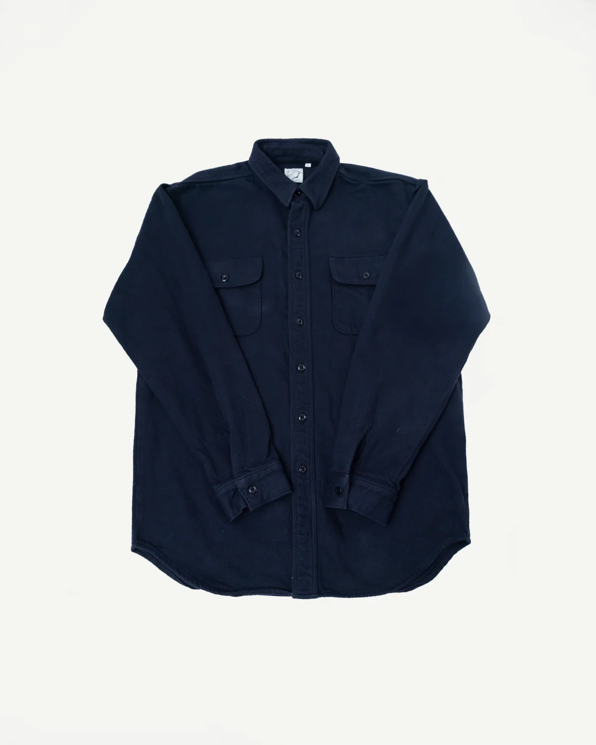 01-V8072-02 - Relaxed Fit Flannel Shirt - Navy
