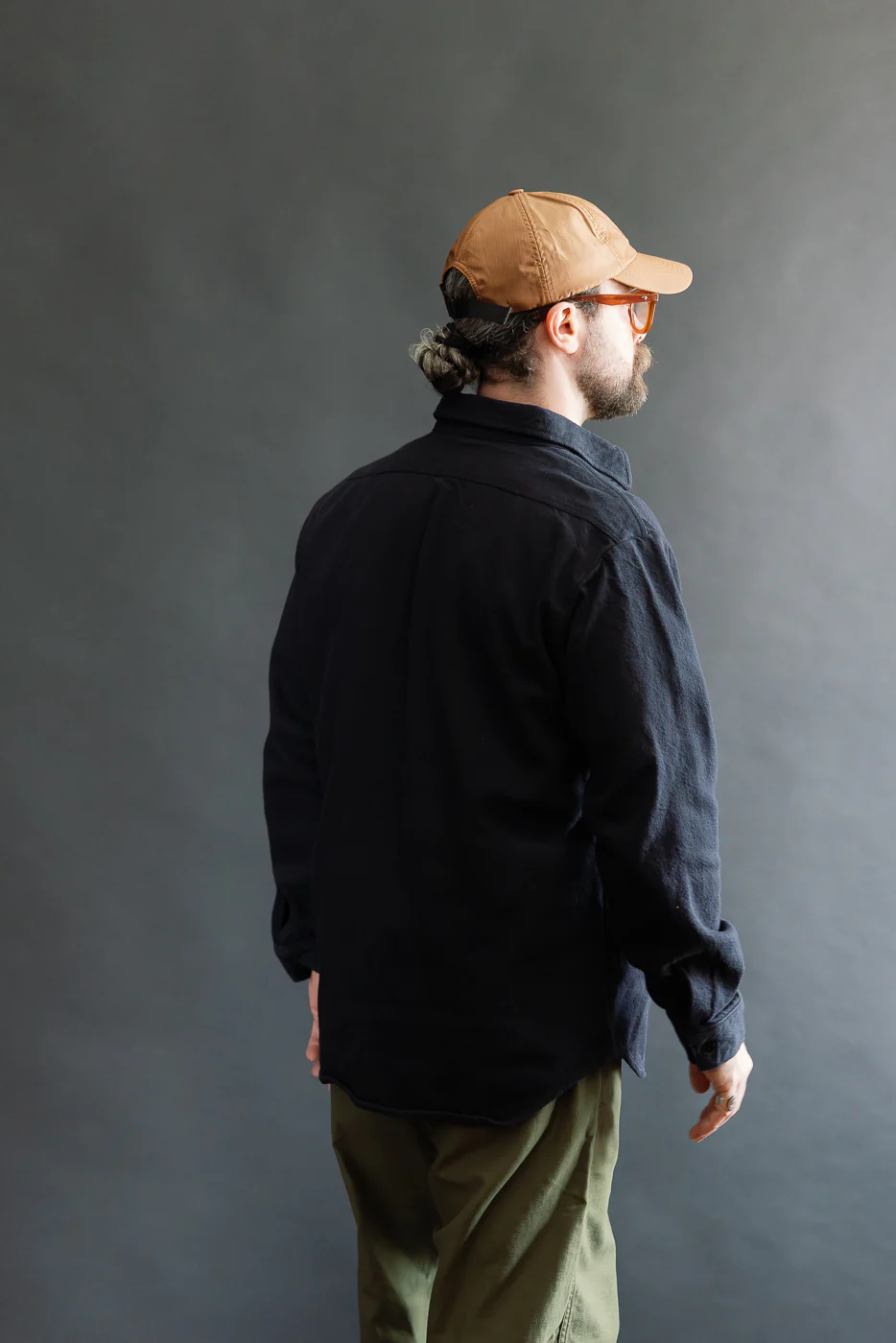 01-V8072-02 - Relaxed Fit Flannel Shirt - Navy - Image 11