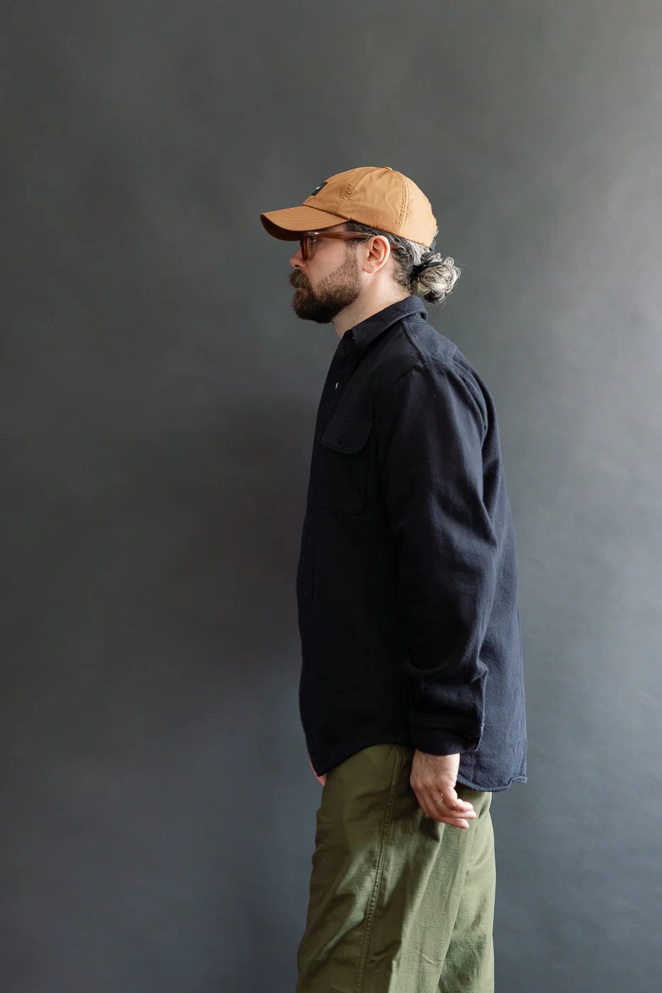 01-V8072-02 - Relaxed Fit Flannel Shirt - Navy - Image 13