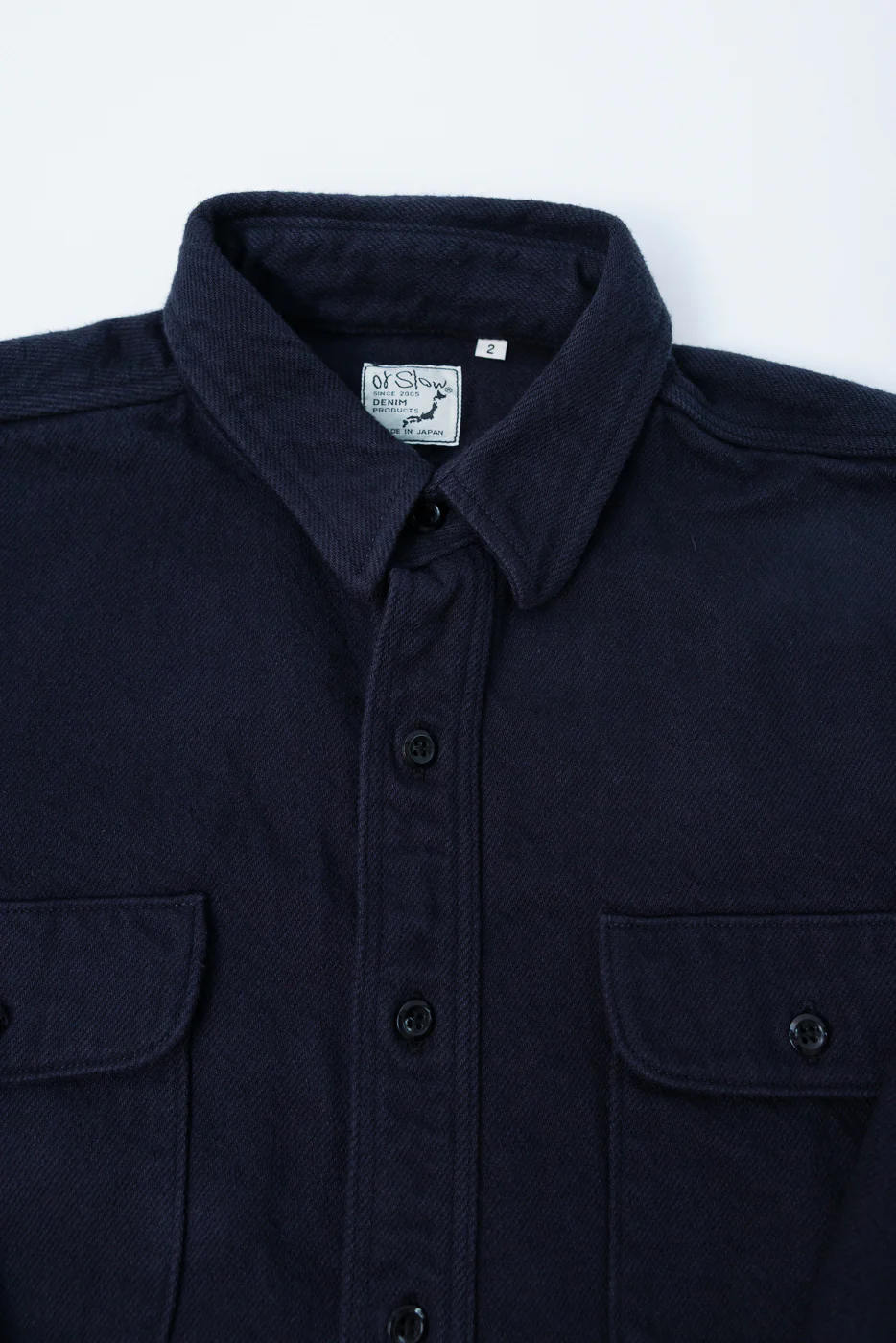 01-V8072-02 - Relaxed Fit Flannel Shirt - Navy - Image 2