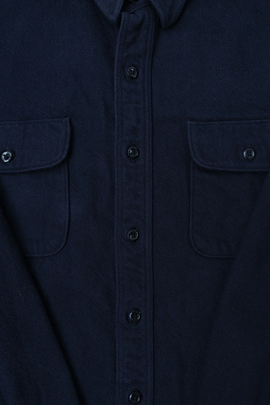 01-V8072-02 - Relaxed Fit Flannel Shirt - Navy - Image 3