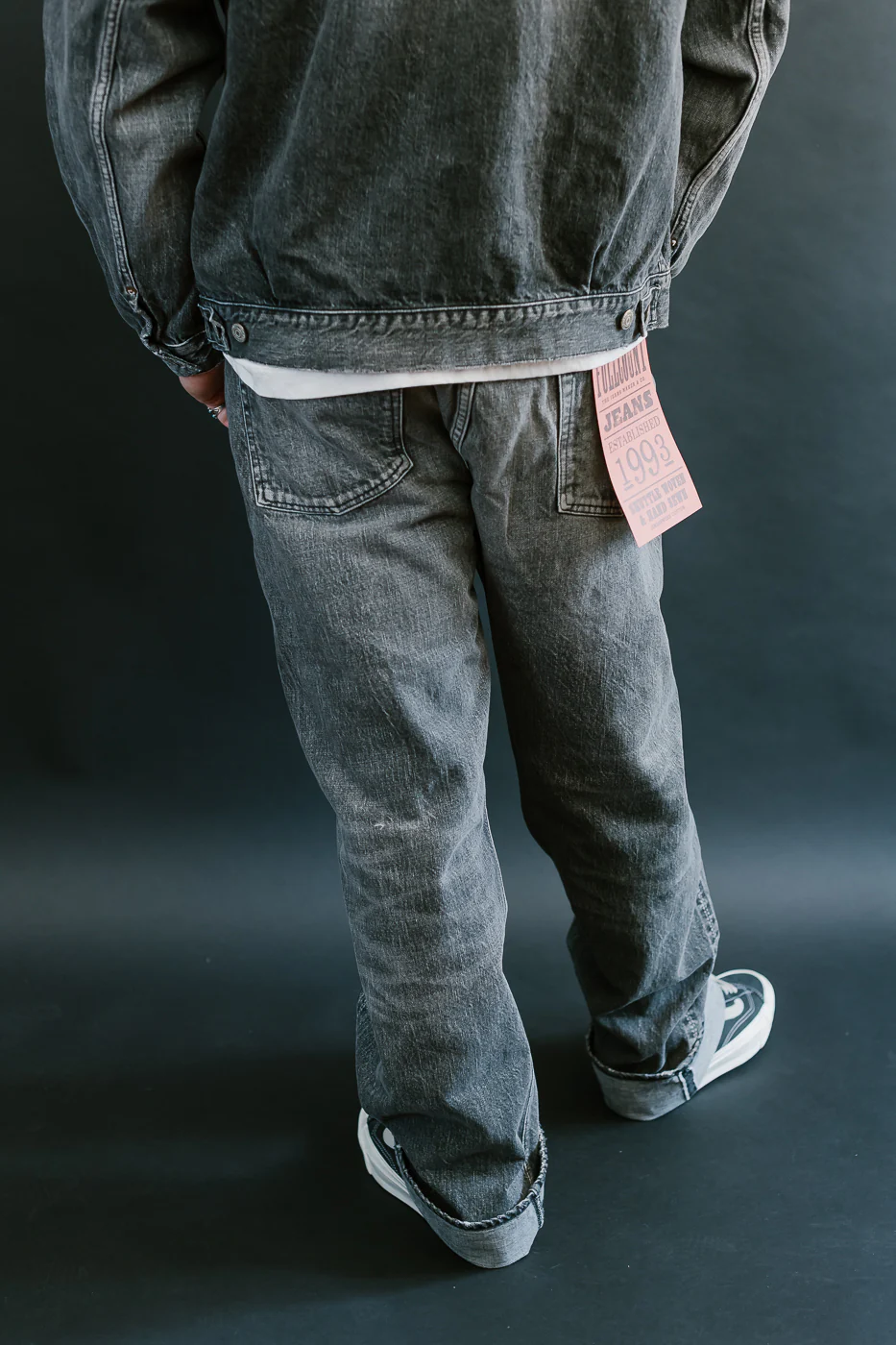 0105BKHW - 13.7oz Black Selvedge Denim Dartford - Wide Fit - Image 13