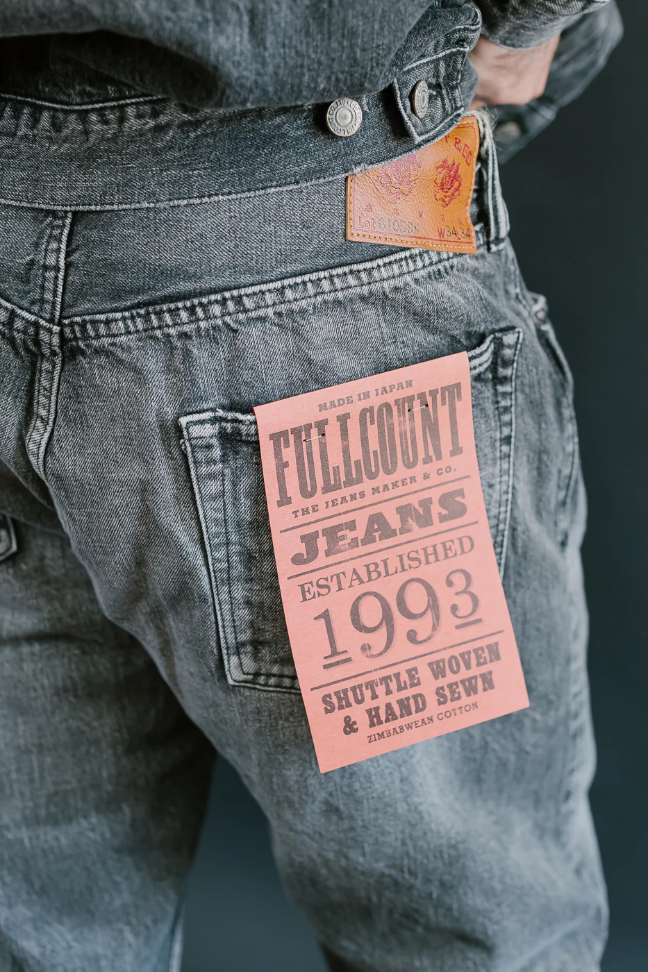 0105BKHW - 13.7oz Black Selvedge Denim Dartford - Wide Fit - Image 18