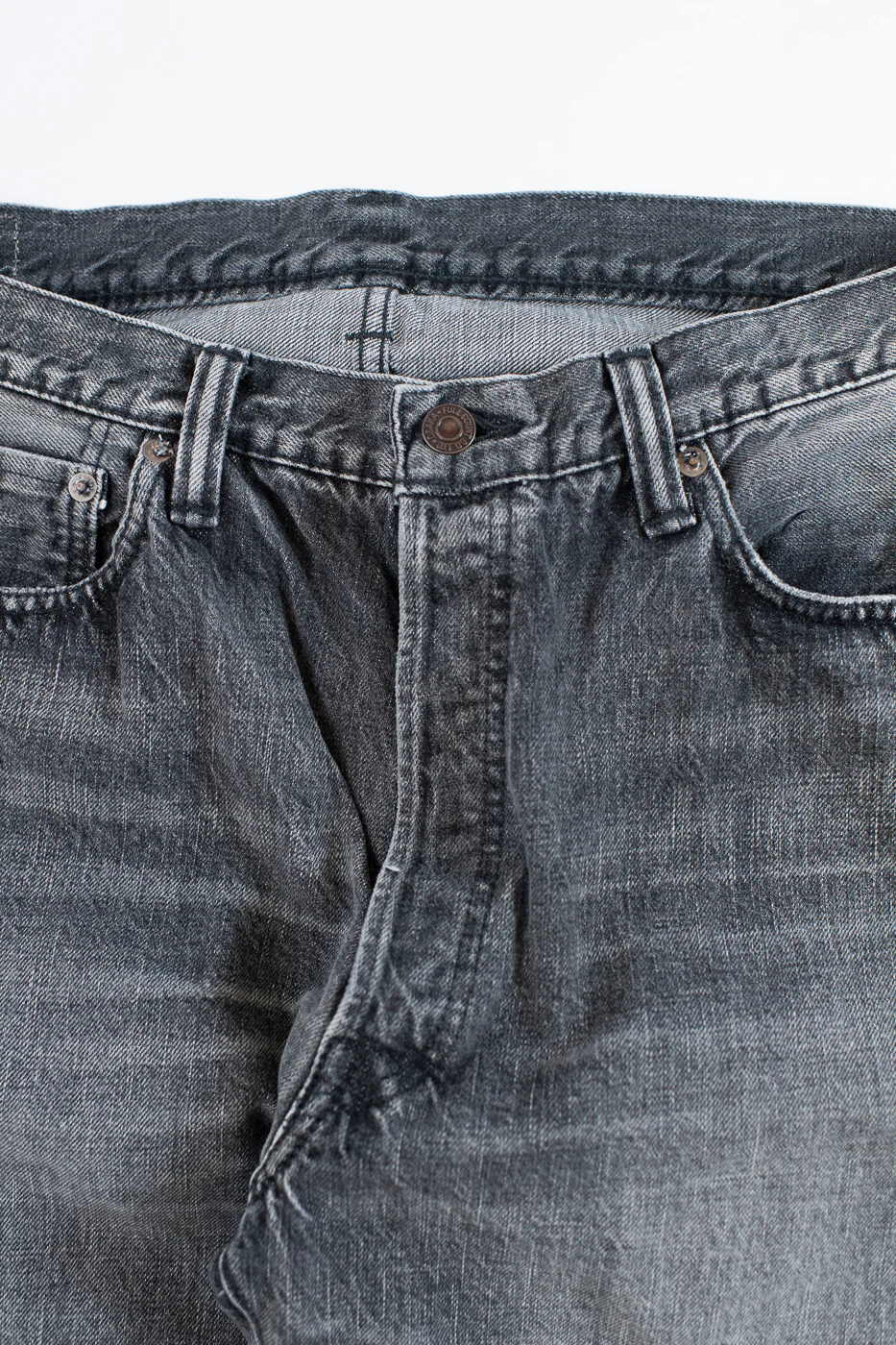 0105BKHW - 13.7oz Black Selvedge Denim Dartford - Wide Fit - Image 3